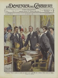 President Wilson ontsteekt de vonk die bijna 6000 kilometer verderop een explosie veroorzaakt